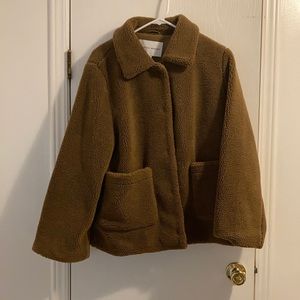 Brown fleece jacket